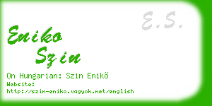 eniko szin business card